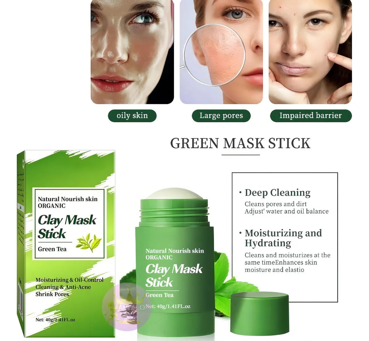 Pack MASAJEADOR FACIAL + MASCARILLA TÉ VERDE