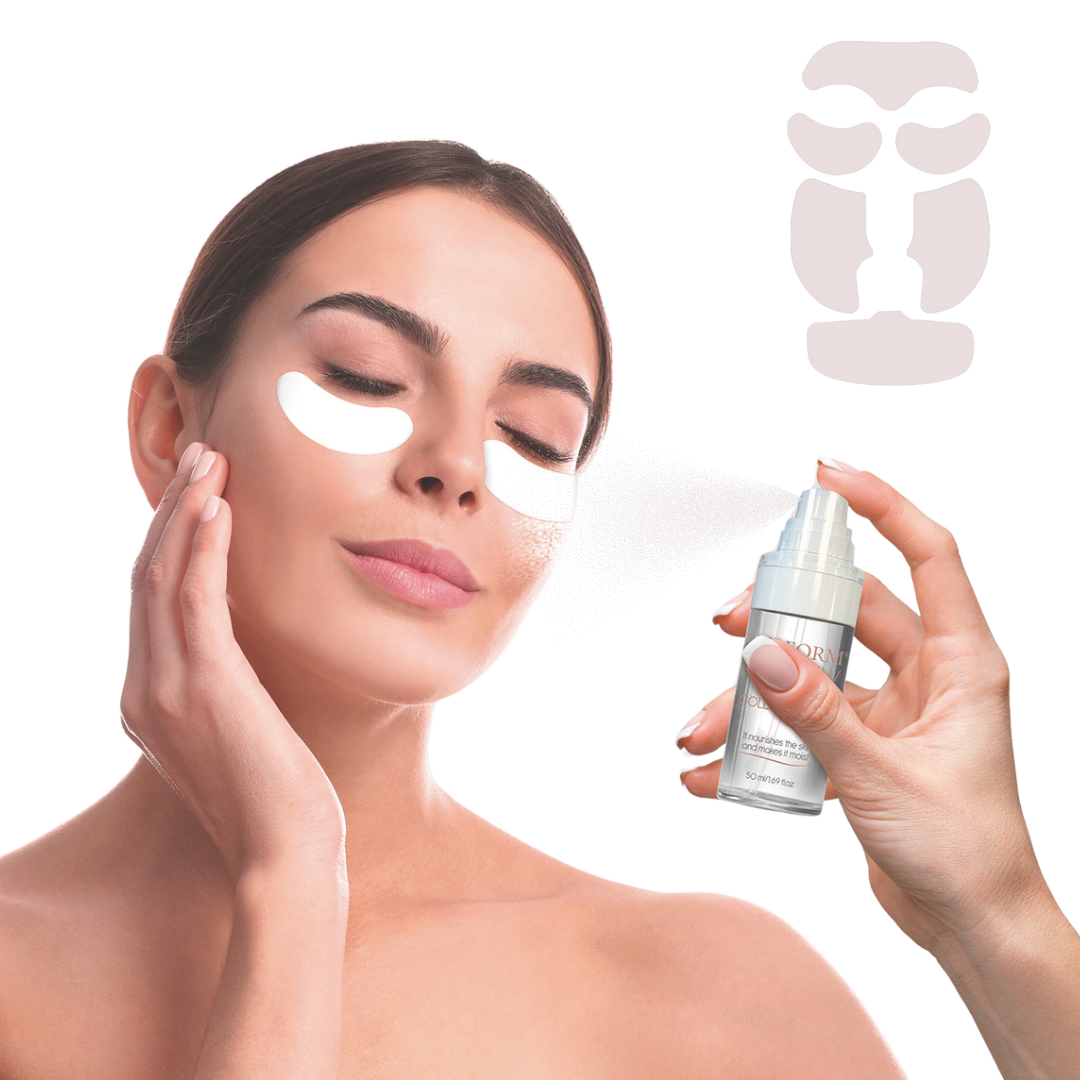 Parches solubles colágeno y ácido hialurónico para el rostro