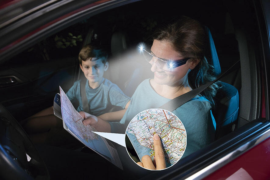 Gafas de aumento con luz LED