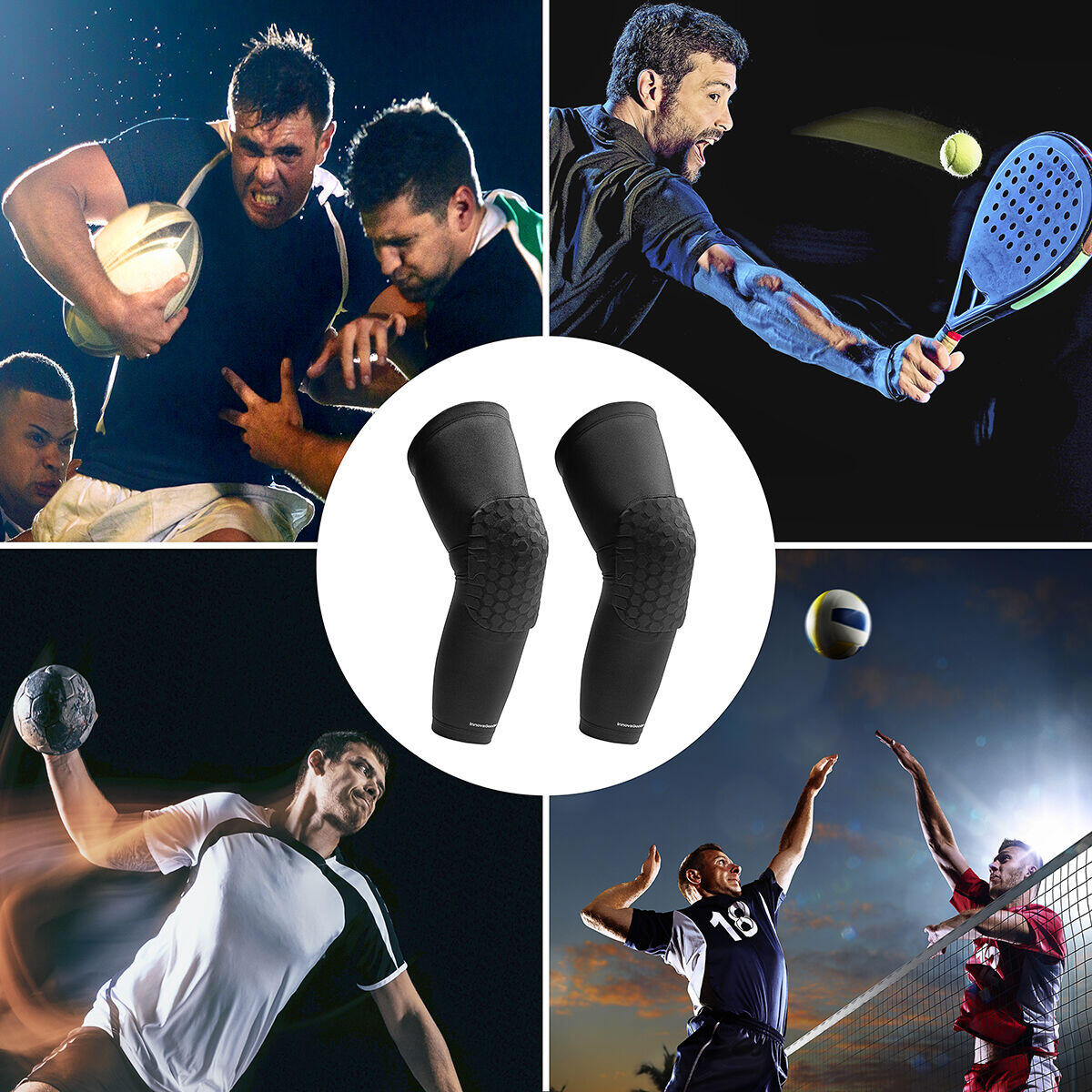 Rodilleras Protectoras Panal de Abeja – 2 Unidades