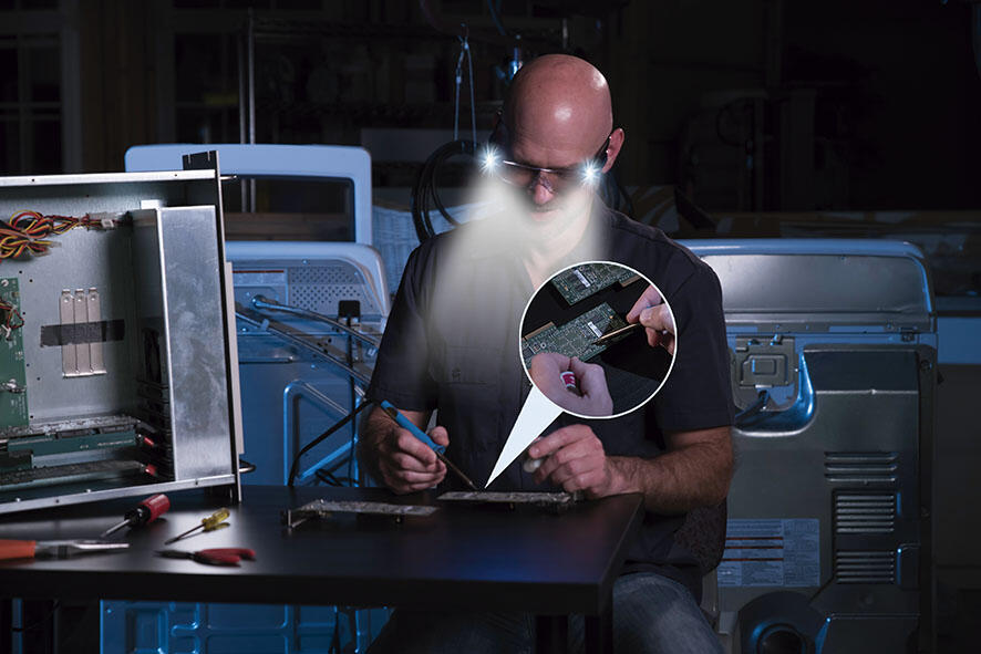 Gafas de aumento con luz LED