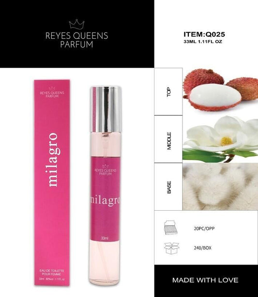 Perfume EAU DE TOILETTE MILAGRO POUR FEMME 33ML