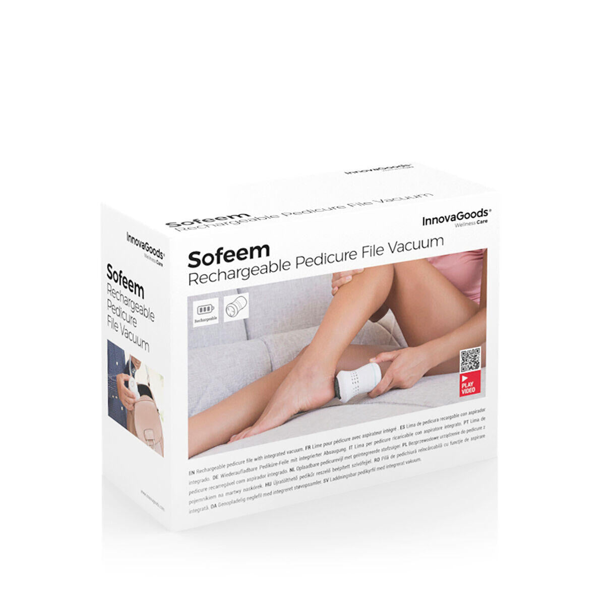 Lima de Pedicura Recargable con Aspirador Integrado